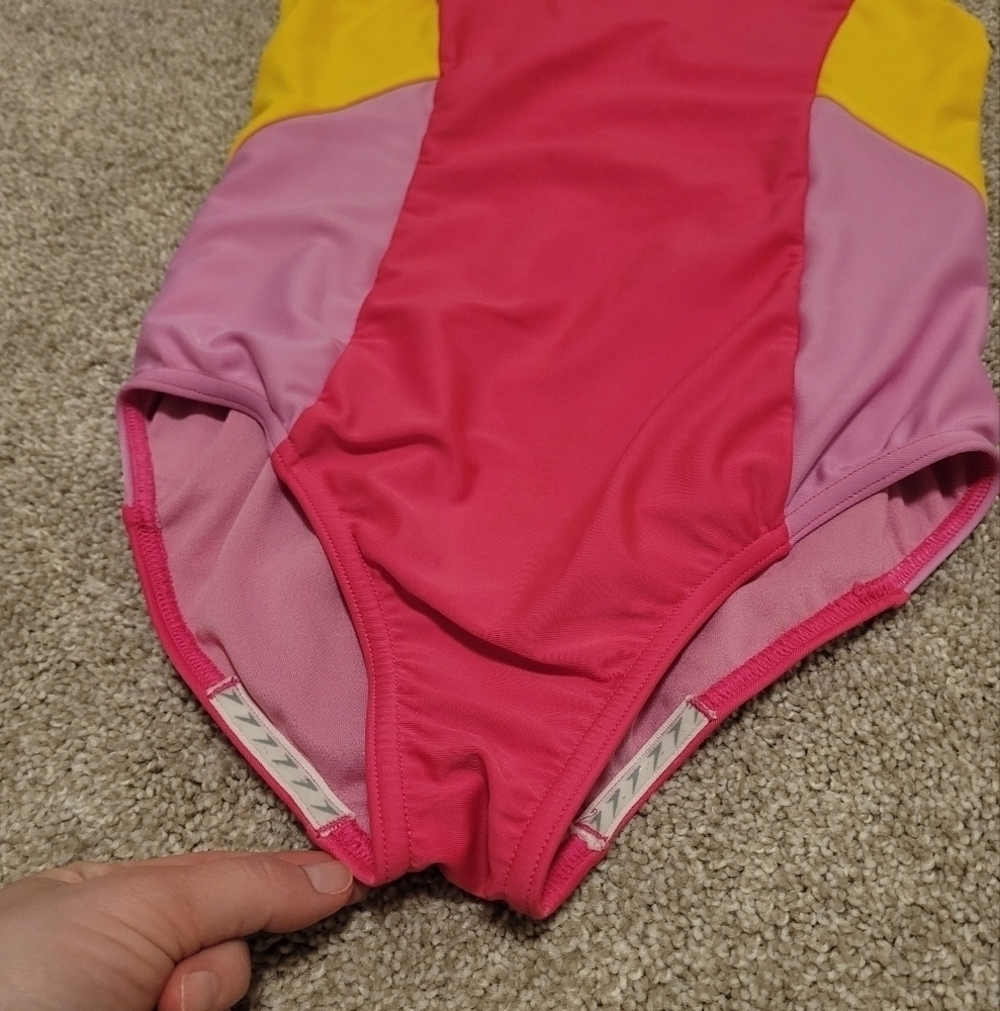 Speedo Youth Colorblock Colorful One Piece Swimming Suit Size Large - Picture 5 of 7